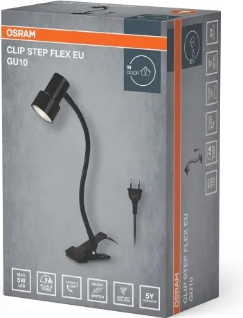 Osram - Lampă cu clemă CLIP STEP FLEX 1xGU10/5W/230V neagră