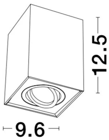 Spot aplicat directionabil RENDE negru NVL-820203