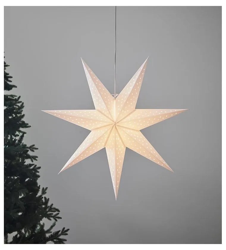 Decorațiune luminoasă suspendată Markslöjd Clara, ø 75 cm, alb