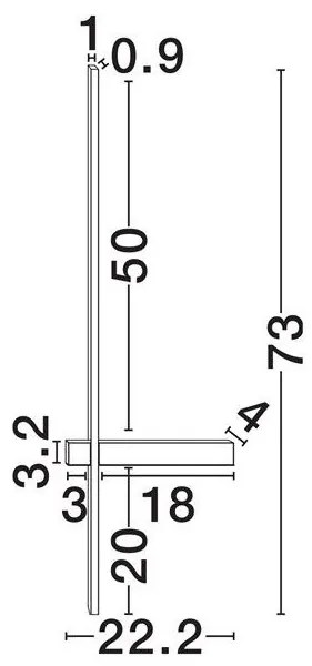 Aplica ambientala LED CCT DANESSA alb 73cm