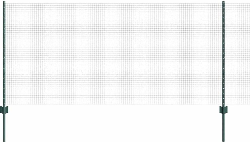 vidaXL Gard cu Stâlp Verde 1 x 10 m Oțel
