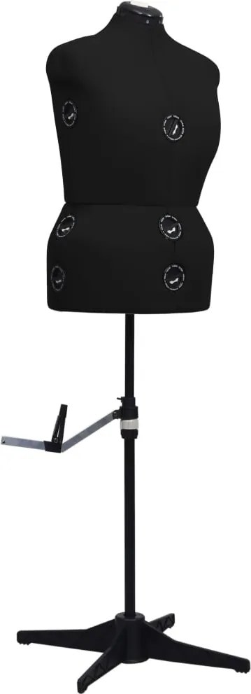 vidaXL Formă pentru rochie femeie reglabilă negru, dimensiune L 44-50