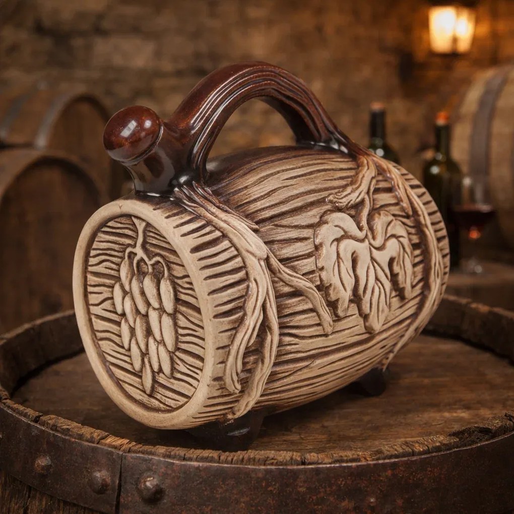 Butoi din ceramica pentru vin, 2,9 litri