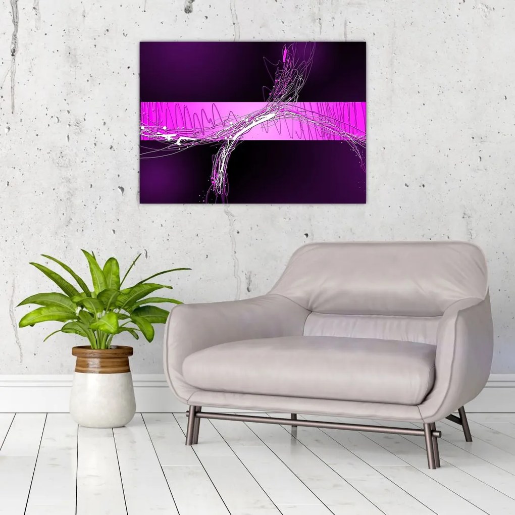 Tablou pe sticlă abstract (70x50 cm)