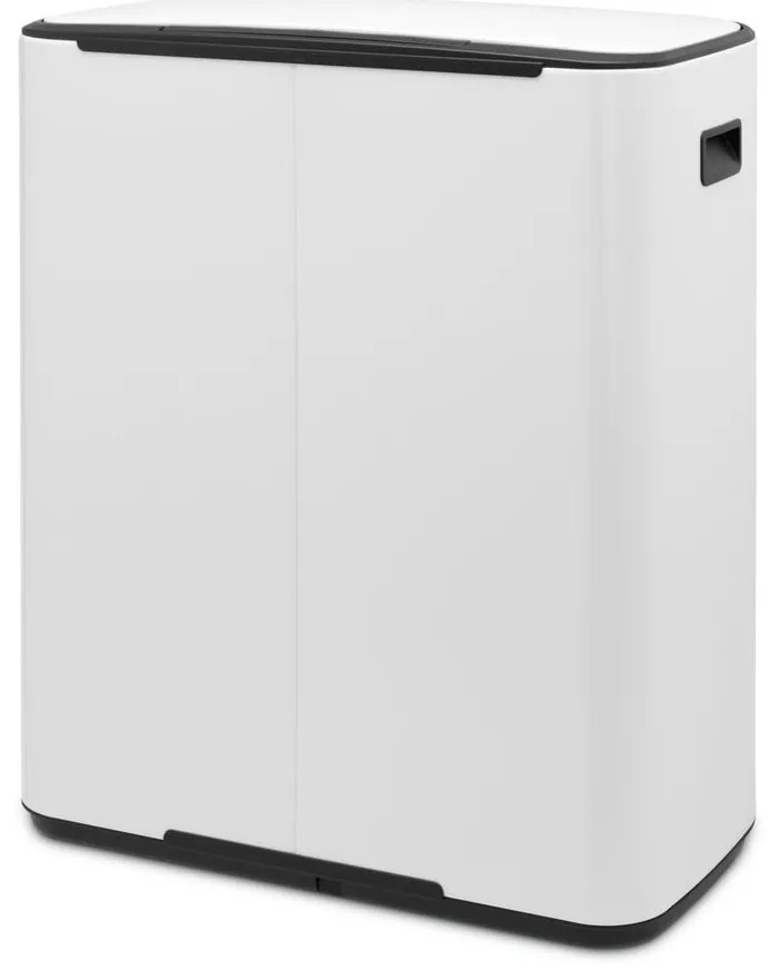 Coș de gunoi alb de reciclat/cu pedală din oțel 60 l Bo – Brabantia