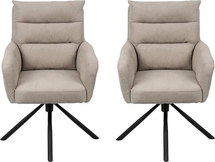 Set - 2 scaune de dining rotative AVENBERG TESSA bej