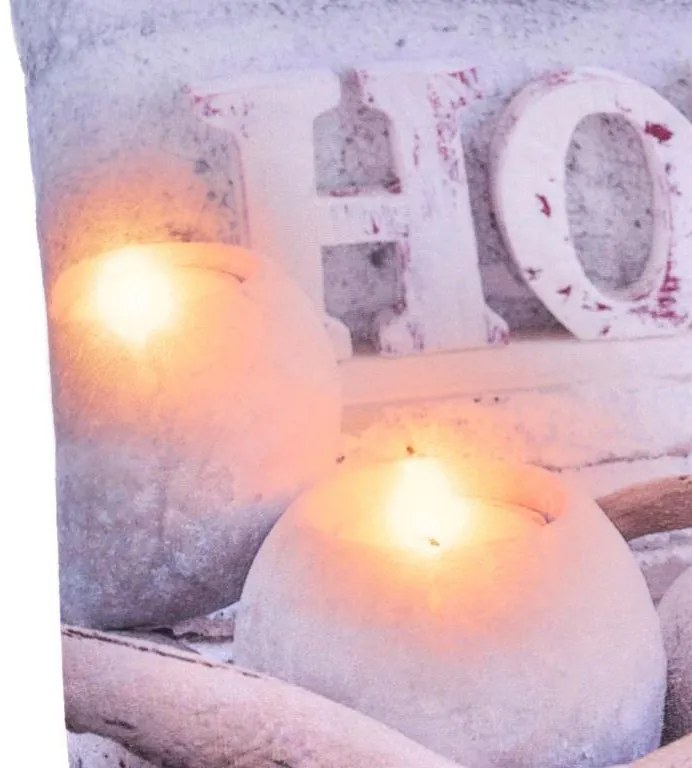 Pernă decorativă cu iluminare LED HOME- 38 x 38 cm