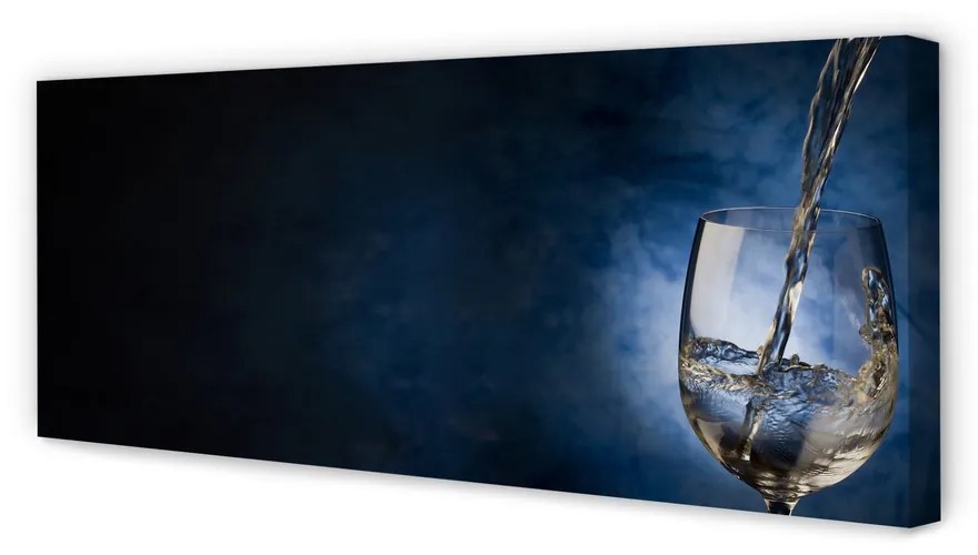 Tablouri canvas sticlă de vin alb