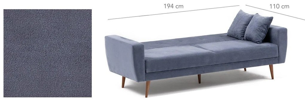 Canapea extensibila cu 3 Locuri Flento, 218 x 90 x 75 cm