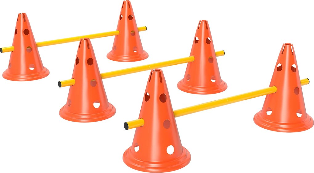 PawHut Set Agility pentru câini 3 piese echipament pentru antrenament set de obstacole cu 6 conuri 3 obstacole geantă | Aosom Romania