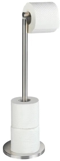 WENKO 22985100 - Suport pentru hârtie igienică, 21 x 55 cm, inox/argintiu