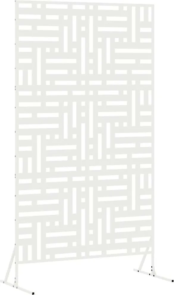 vidaXL Ecran de intimitate Alb 100 x 50 x 180 cm Oțel