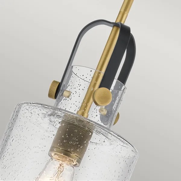 Quintiesse QN-KITNER-P-NBR - Lustră pe tijă KITNER 1xE27/60W/230V auriu/negru