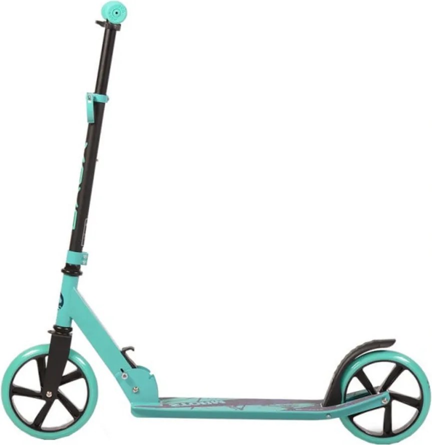 Trotineta din aluminiu NOVOKIDS™ Storm Scooter, maxim 100 kg, Functie Super Brake, Maner reglabil pe inaltime, Diametru roata 200 mm, Turquoise