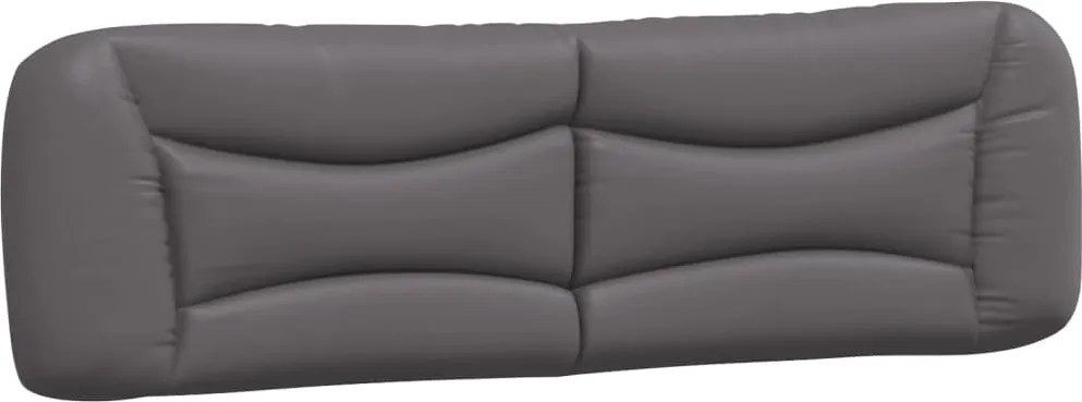 vidaXL Pernă pentru tăblie pat, Hvar, gri, 180 cm, piele artificială