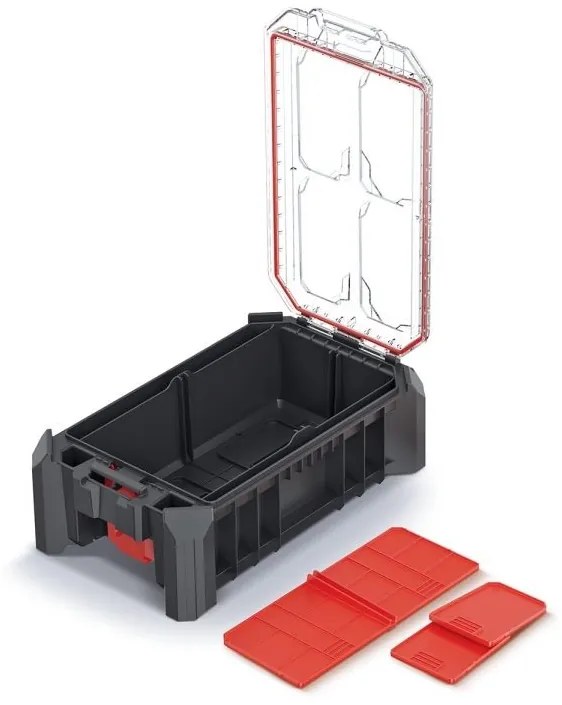 Organizator C, 36,8 cm, inaltime cu compartimente, negru