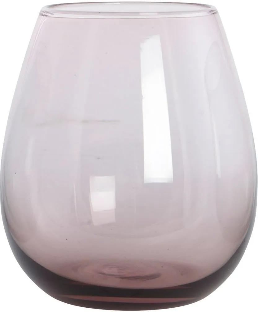 Pahar din Sticla Roz BALL - Sticla Roz Inlatime (10 cm)