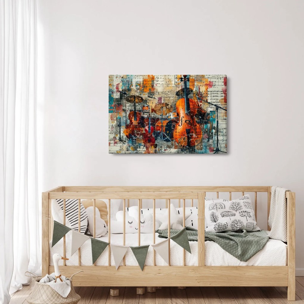 Tablou - Instrumente muzicale (90x60 cm)