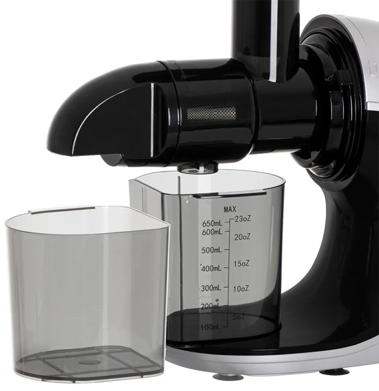Storcator de fructe Slow juicer Adler AD 4130, 150W, 605ML, 90-105 rpm, Rotatie inversa, Negru/Gri