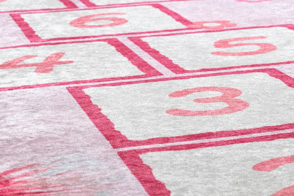 JUNIOR 51828.802 covor lavabil hopscotch, balerină pentru copii anti-alunecare - roz