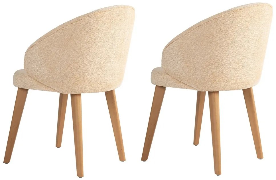 Set de scaune de sufragerie Bentley Beige and Light Oak, 2 buc.