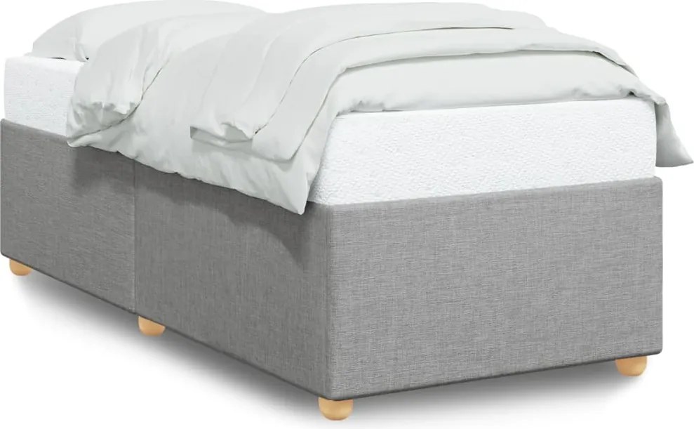 vidaXL Cadru de pat fără saltea, gri deschis, 100x200 cm, textil