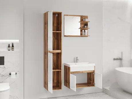 Mobilier baie Garmana (matera + breslau castan) (cu baterie Economico BYU 020M și sifon). 1103936