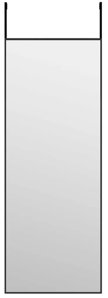 Oglinda pentru usa, negru, 30x80 cm, sticla si aluminiu 1, Negru, 30 x 80 cm