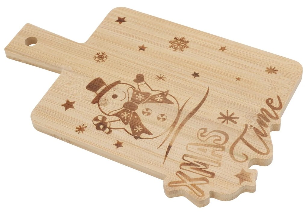 Platou Christmas din bambus 22x14 cm - modele diverse