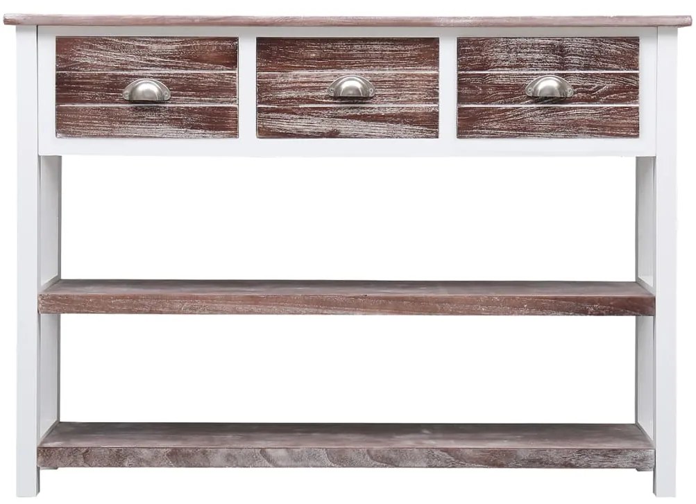 338544 vidaXL Servantă, maro antichizat, 108x30x76 cm, lemn masiv paulownia