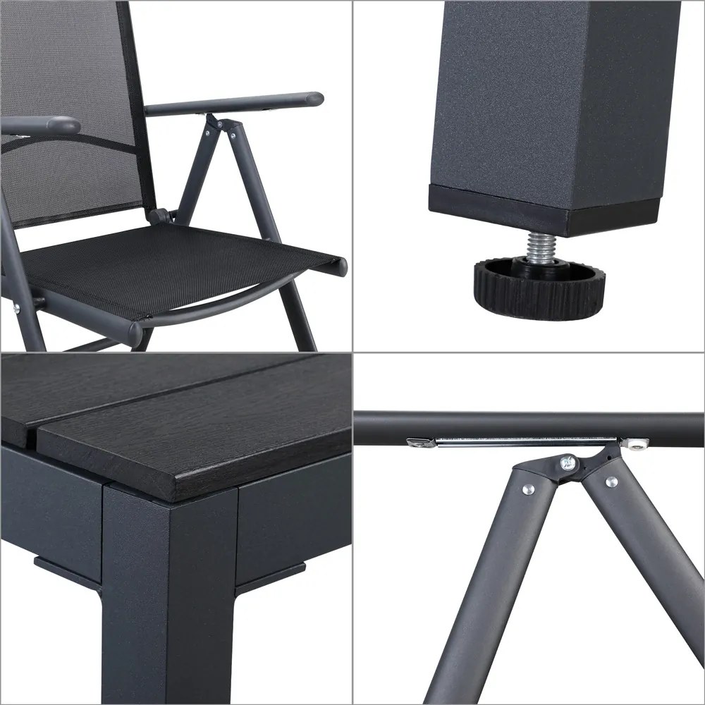 Deuba Compozitie aluminiu gradina Bern 1+4 - antracit WPC