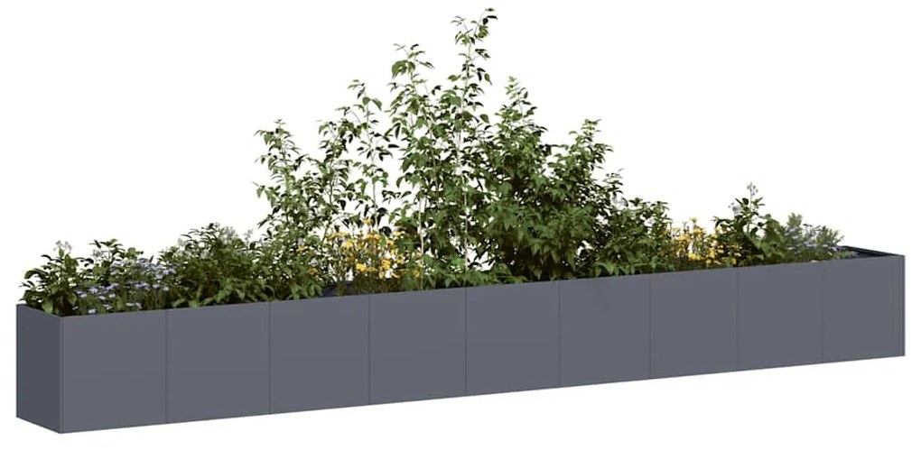 vidaXL Jardinieră Antracit 360x40x40 cm Oțel laminat la rece