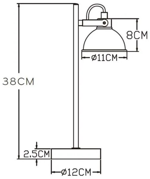Lampă de masă DAMIAN 1xGU10/35W/230V maro Lucide 45573/01/97