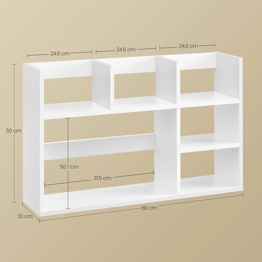 Raft pentru birou PRACTIC 80x50 cm, albă