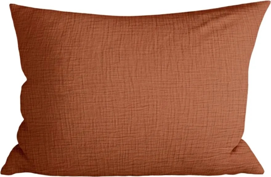 Husa din muselin pentru perna MUSSARI 50x70 cm, teracota