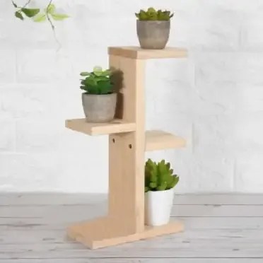 Etajera flori din lemn, Homs seria wood, Natur, 30 x 20 x 9.5 cm,700136