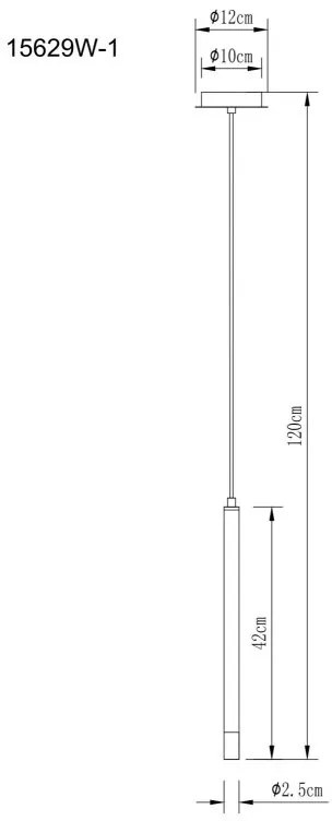 Pendul metal alb RYAN pentru bucatarie