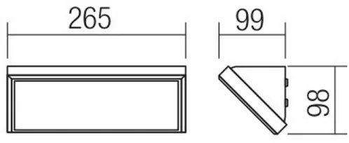 Redo 90159 - Aplică de exterior MAKO LED/12W/230V IP65