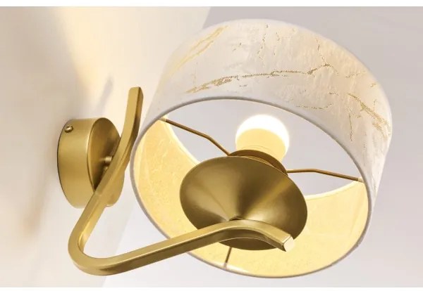 Jupiter 2111 - Aplică de perete KASZMIR 1xE27/15W/230V alb/auriu/decor de marmură