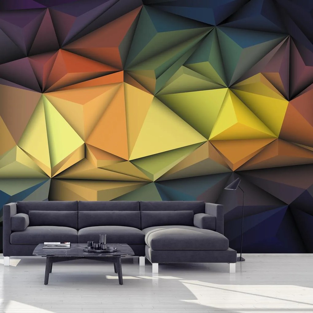 Fototapet - Abstracție 3D poligonală (147x102 cm)