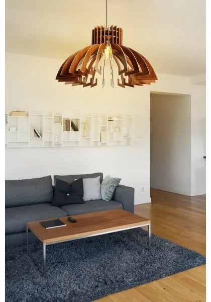 Lustră pe cablu 1xE27/60W/230V maro d. 39 cm