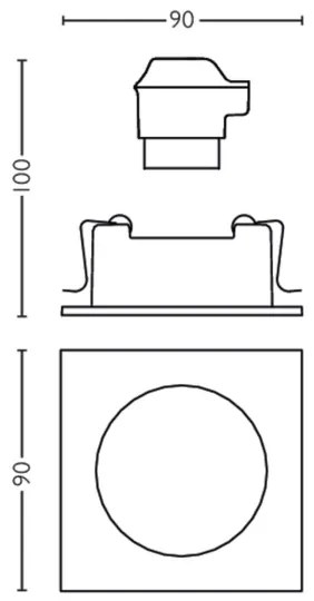 Plafonieră încastrată MYLIVING ENNEPER 1xGU10/5,5W/230V Philips 50191/87/PN