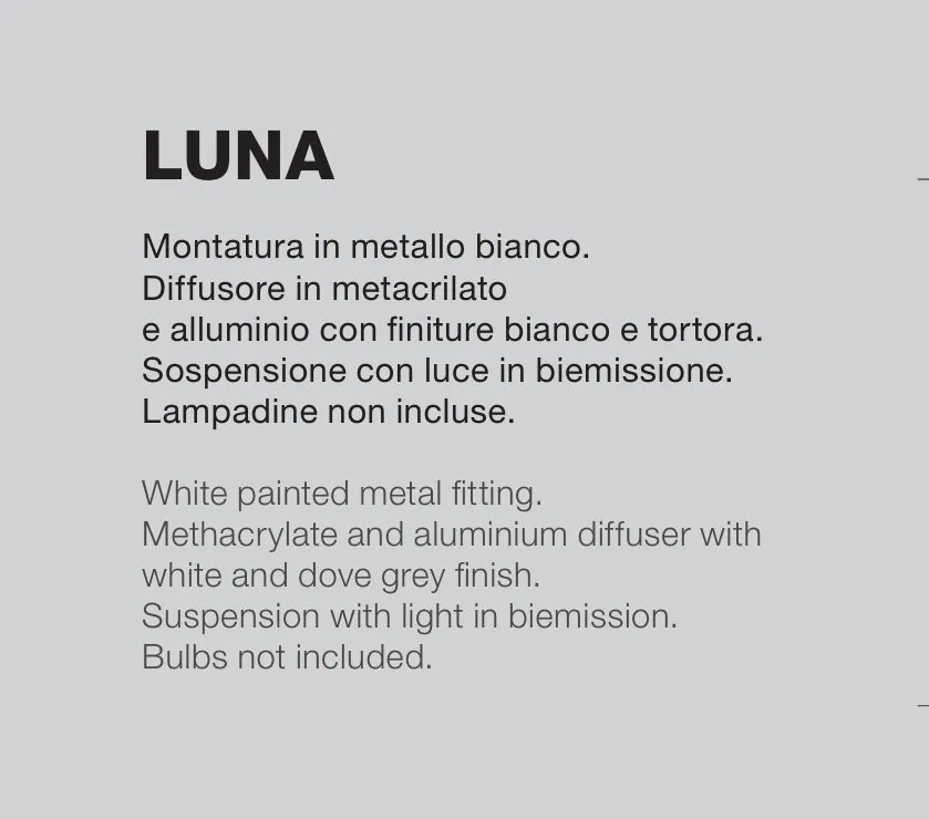 Lustra suspendata moderna Luna 60x72,5cm, alb sau gri