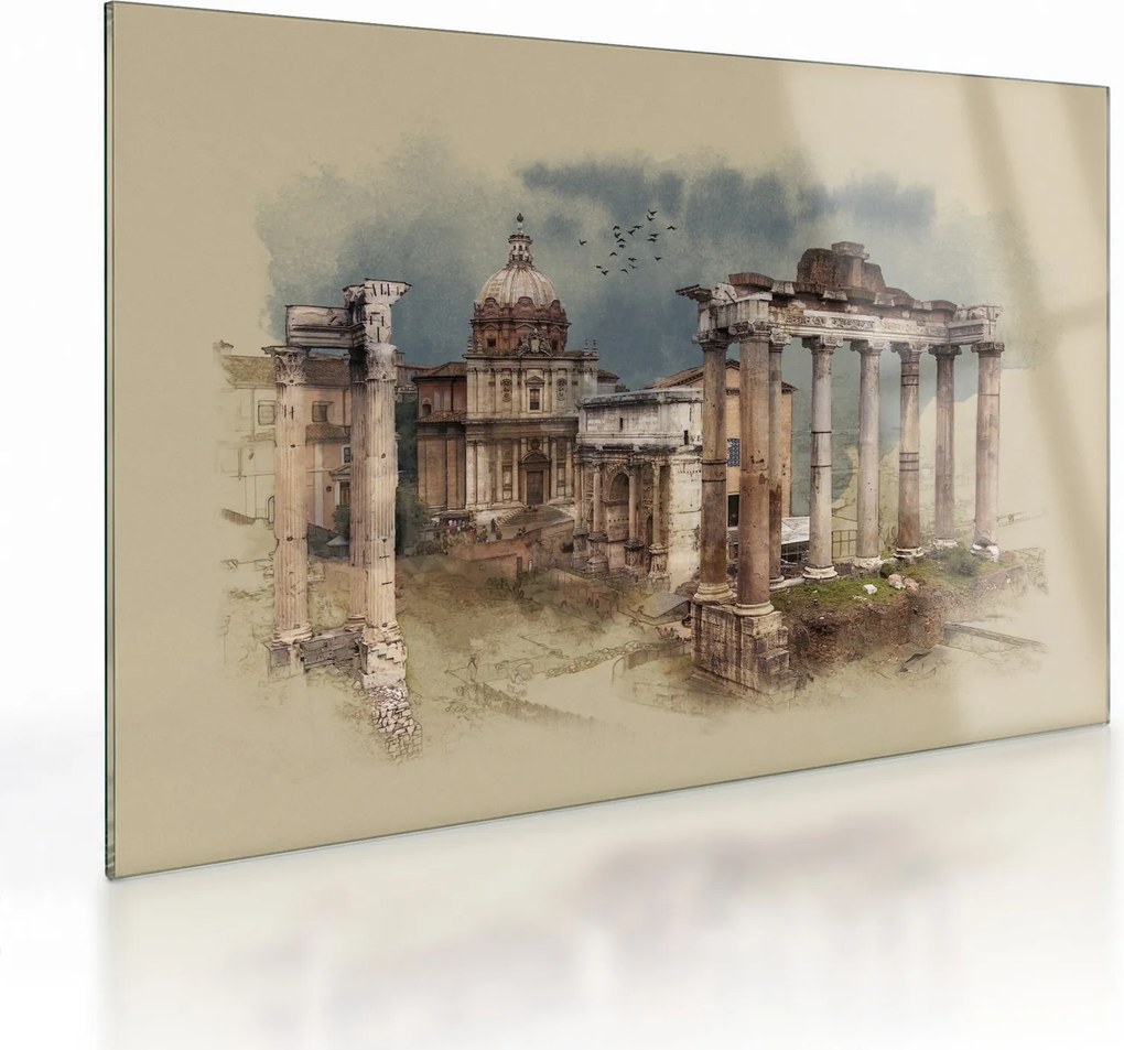 Tablou pe sticlă - Forumul Roman, Roma, Italia (70x50 cm)