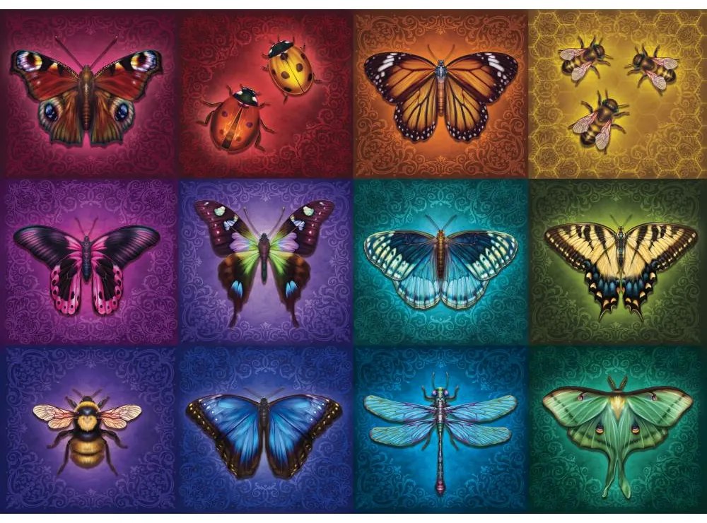 PUZZLE INSECTE CU ARIPI 1000 PIESE DESIGN NOU - RAVENSBURGER (RVSPA00554)