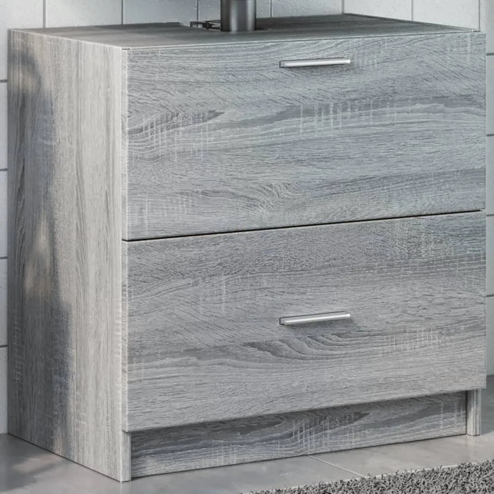 vidaXL Dulap de chiuvetă, gri sonoma, 59x37x59 cm, lemn prelucrat