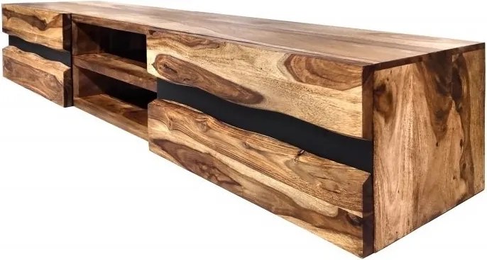 Comoda TV suspendata din lemn design industrial Amazonas 160cm Sheesham