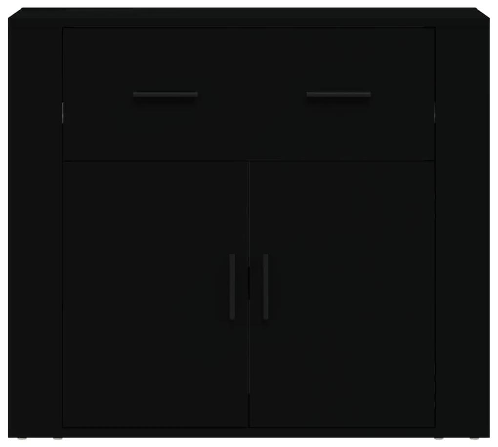 Servanta, negru, 80x33x70 cm, lemn prelucrat 1, Negru