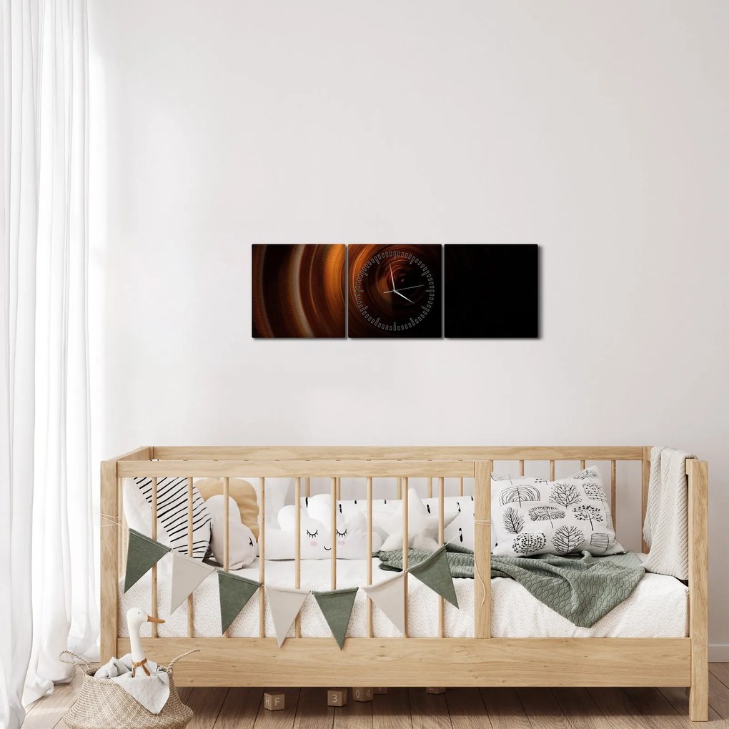 Tablou - Spirală (cu ceas) (90x30 cm)