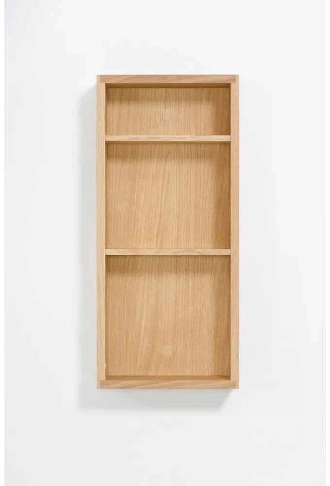 Raft de baie montat pe perete din lemn de stejar Wireworks Slimline